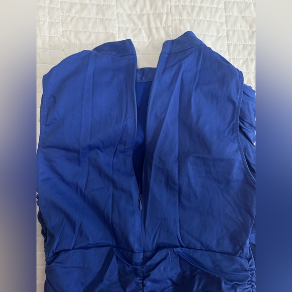 Zara Poplin Runched Stretch Dress - Picture 8 of 8